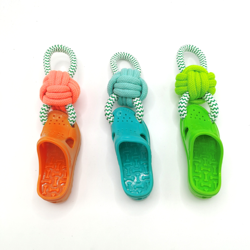 Knirkende TPR Shoe Rope Pet Legetøj