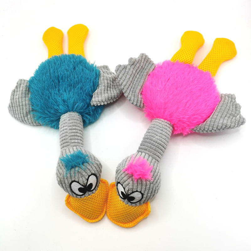 Three Squeakers Plys Legetøj Duck