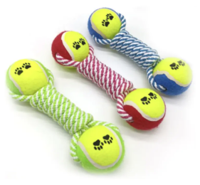Dobbelt bold Bomuldsreb Tennis Pet Hundelegetøj Alsidige fordele