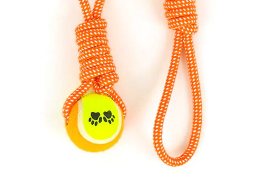 Er Handle Cotton Rope Tennis Pet Dog Legetøj egnet til indendørs og udendørs brug?
